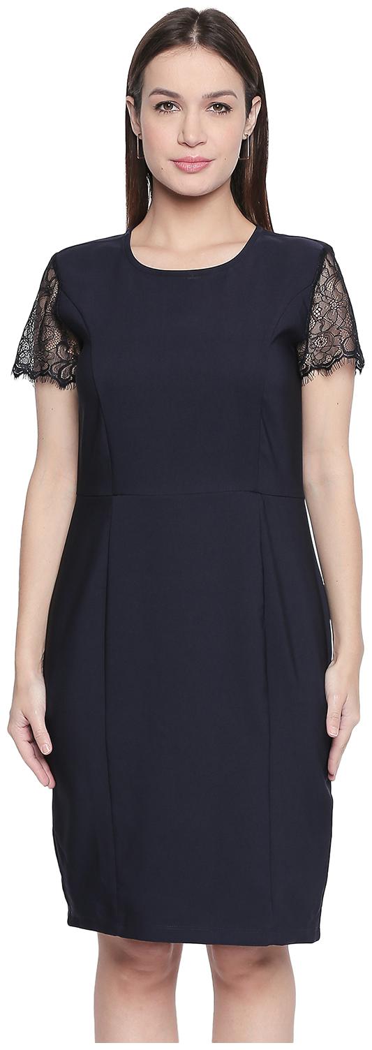 

Annabelle By Pantaloons Blue Solid Maxi dress