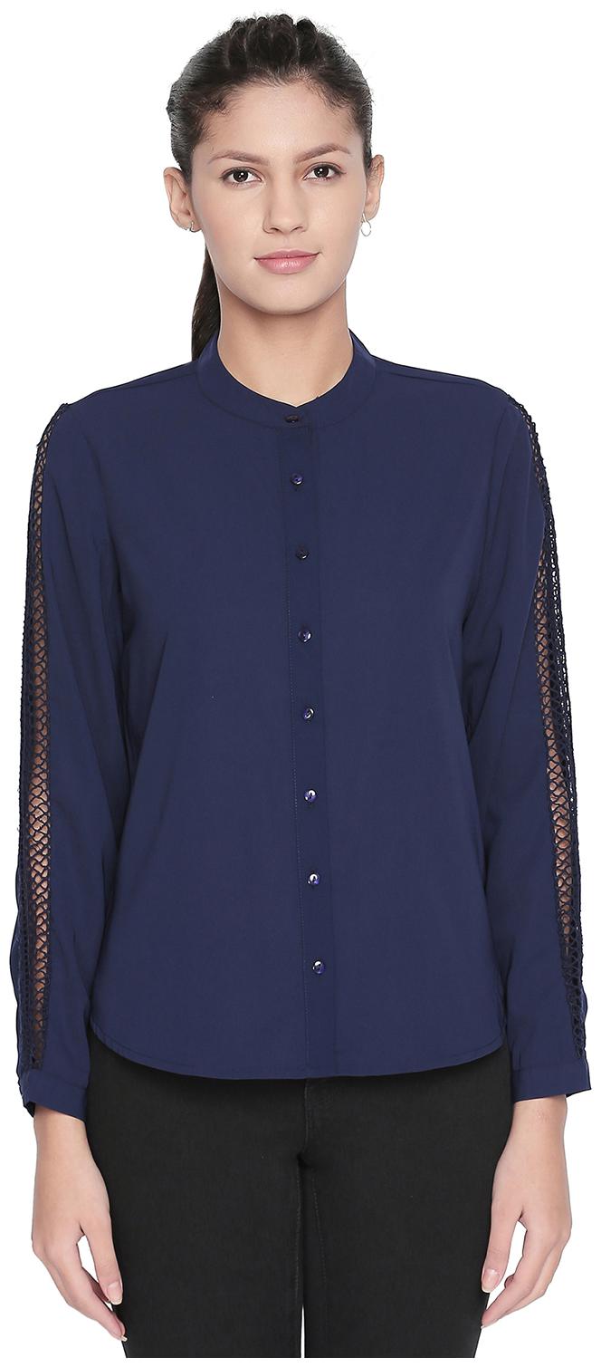 

Annabelle By Pantaloons Women Solid Regular top - Blue