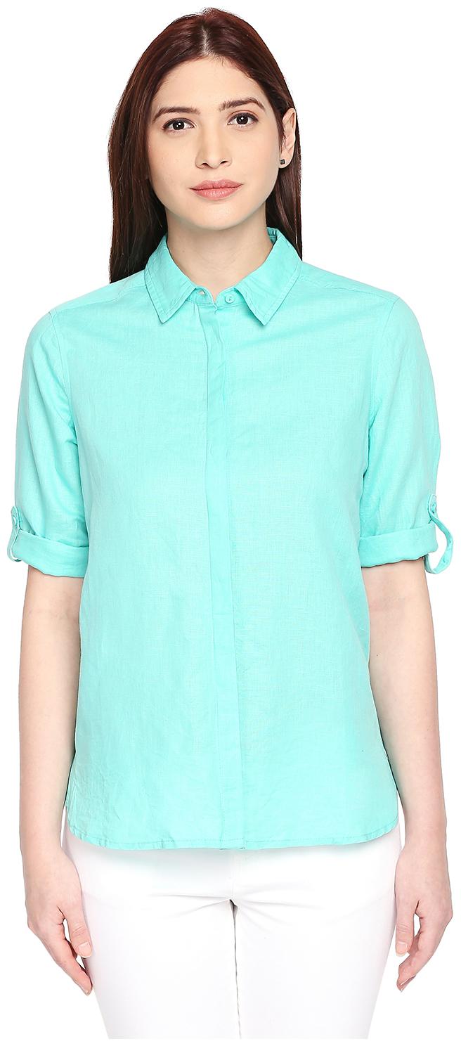 

Annabelle by Pantaloons Women Shirts Turquoise Color