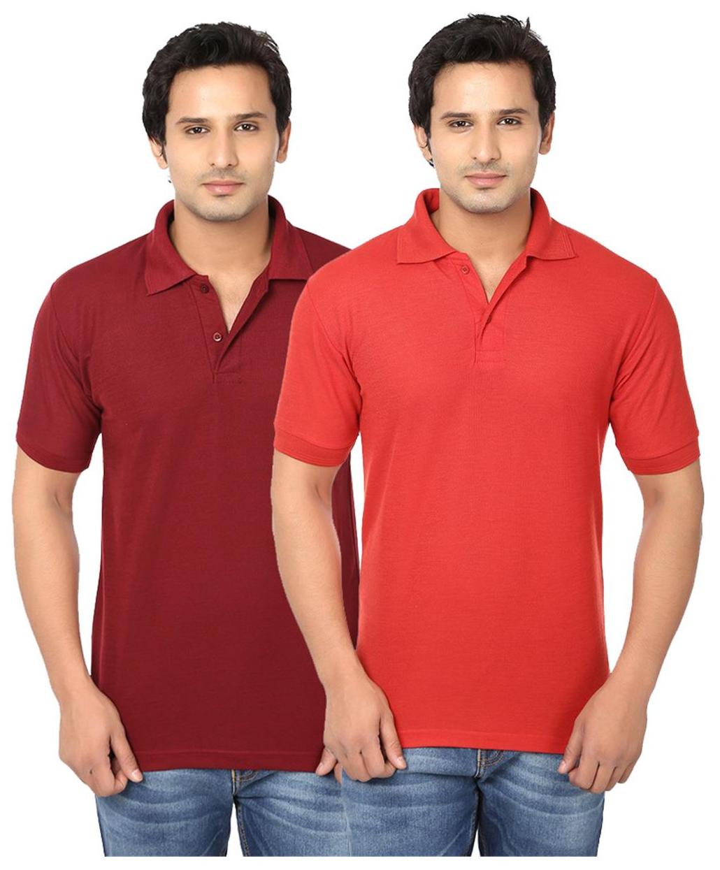 

Ansh Fashion Wear Men Red Regular fit Cotton Polo collar T-Shirt - Pack Of 1