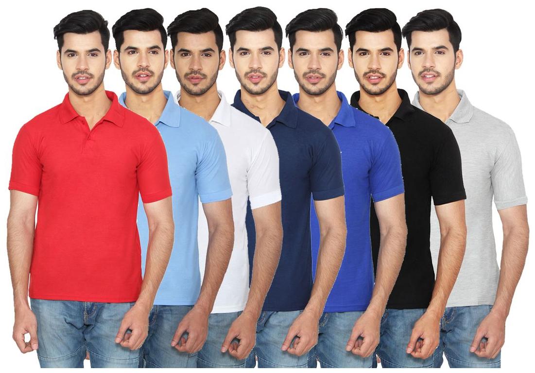 

Ansh Fashion Wear Men Multi Regular fit Cotton Polo collar T-Shirt - Pack Of 7