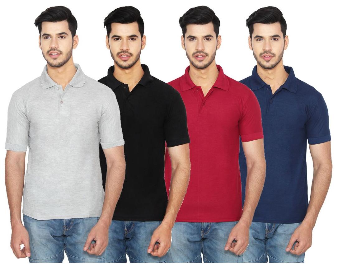

Ansh Fashion Wear Men Multi Regular fit Cotton Polo collar T-Shirt - Pack Of 1