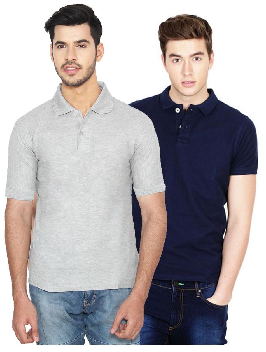 

Ansh Fashion Wear Men Multi Regular fit Cotton Polo collar T-Shirt - Pack Of 2