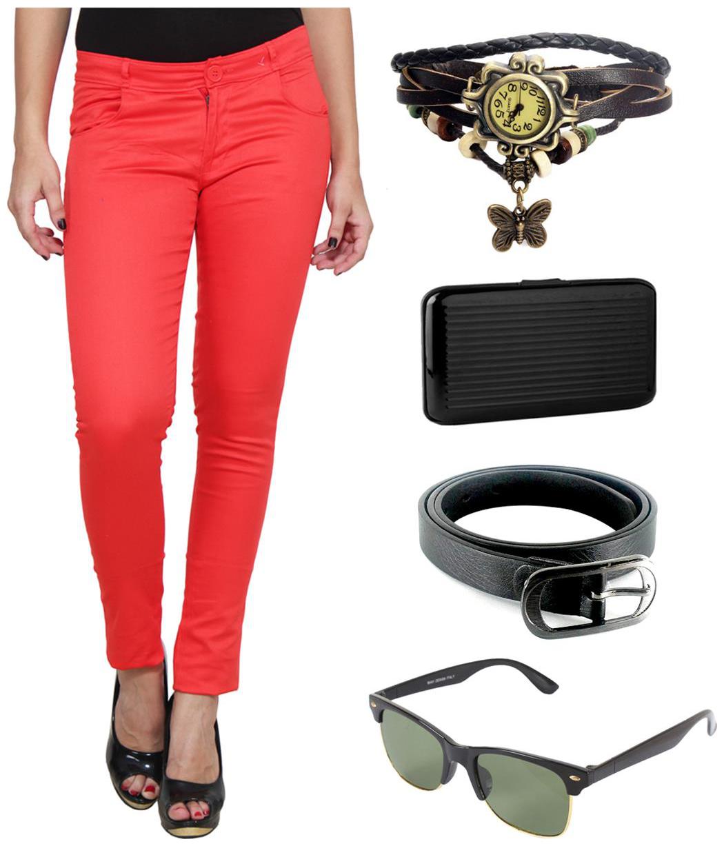 

Ansh Fashion Wear Women Orange Regular fit Chinos