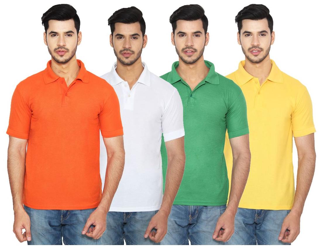 

Ansh Fashion Wear Men Multi Regular fit Cotton Polo collar T-Shirt - Pack Of 1