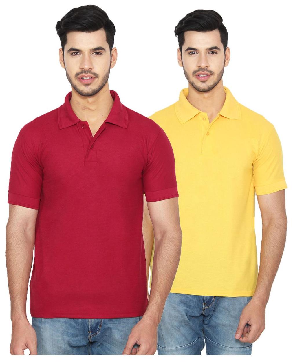 

Ansh Fashion Wear Men Maroon Regular fit Cotton Polo collar T-Shirt - Pack Of 2