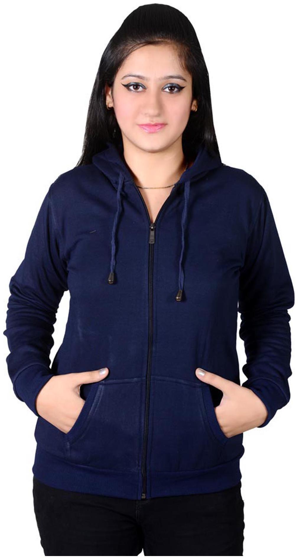

Ansh Fashion Wear Navy Cotton Blend Hoodie
