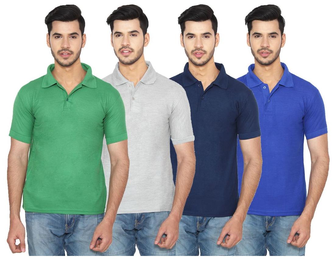 

Ansh Fashion Wear Men Multi Regular fit Cotton Polo collar T-Shirt - Pack Of 1