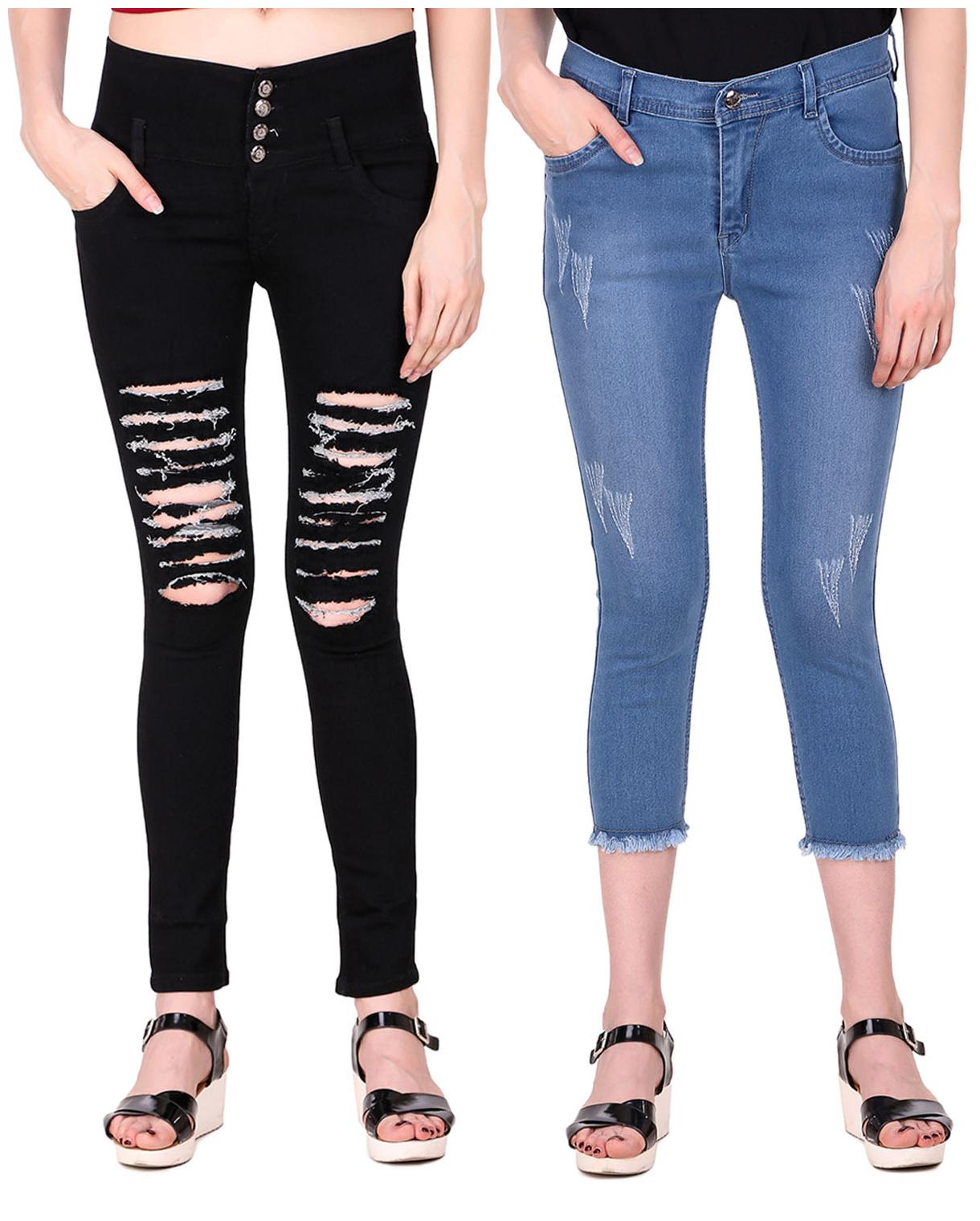 

Ansh Fashion Wear Women Black Blue Straight fit Jeans