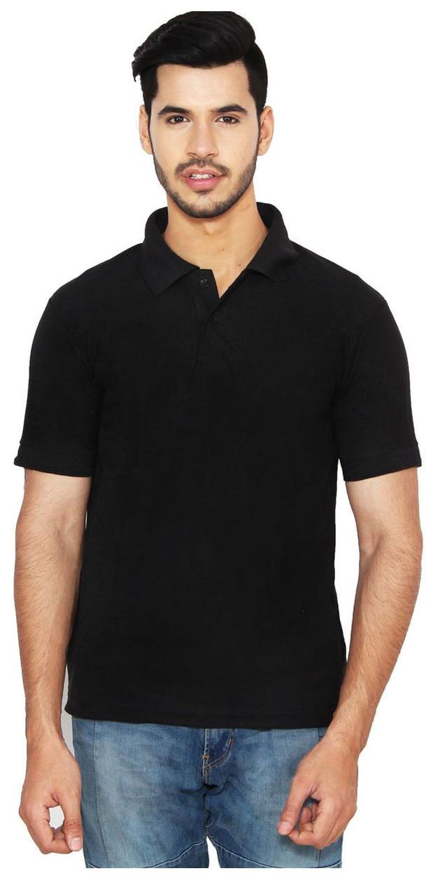 

Ansh Fashion Wear Men Black Regular fit Cotton Polo collar T-Shirt - Pack Of 1