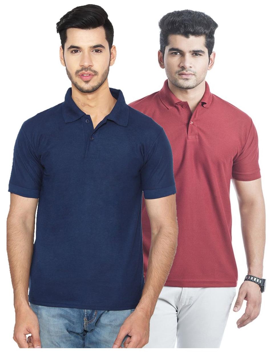 

Ansh Fashion Wear Men Multi Regular fit Cotton Polo collar T-Shirt - Pack Of 2
