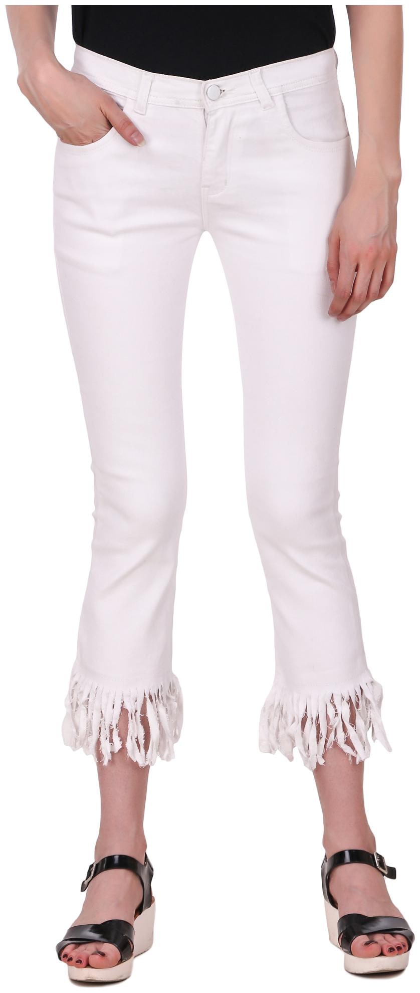 

Ansh Fashion Wear Women White Straight fit Jeans