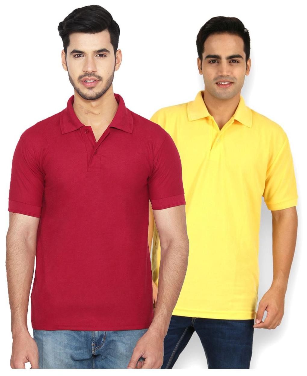 

Ansh Fashion Wear Men Maroon Regular fit Cotton Polo collar T-Shirt - Pack Of 2