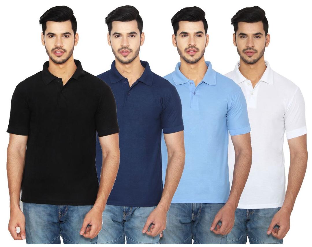 

Ansh Fashion Wear Men Multi Regular fit Cotton Polo collar T-Shirt - Pack Of 4