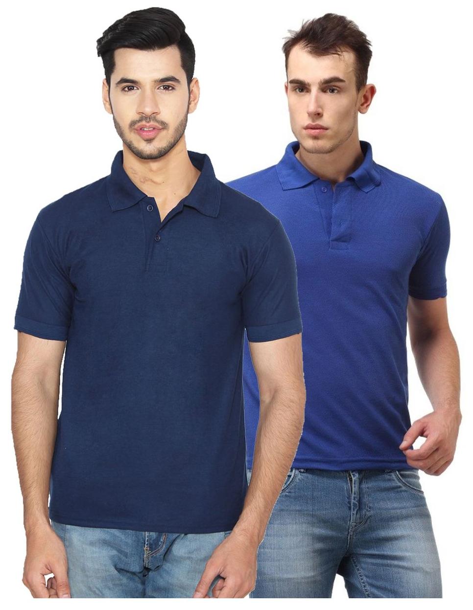 

Ansh Fashion Wear Men Blue Regular fit Cotton Polo collar T-Shirt - Pack Of 1