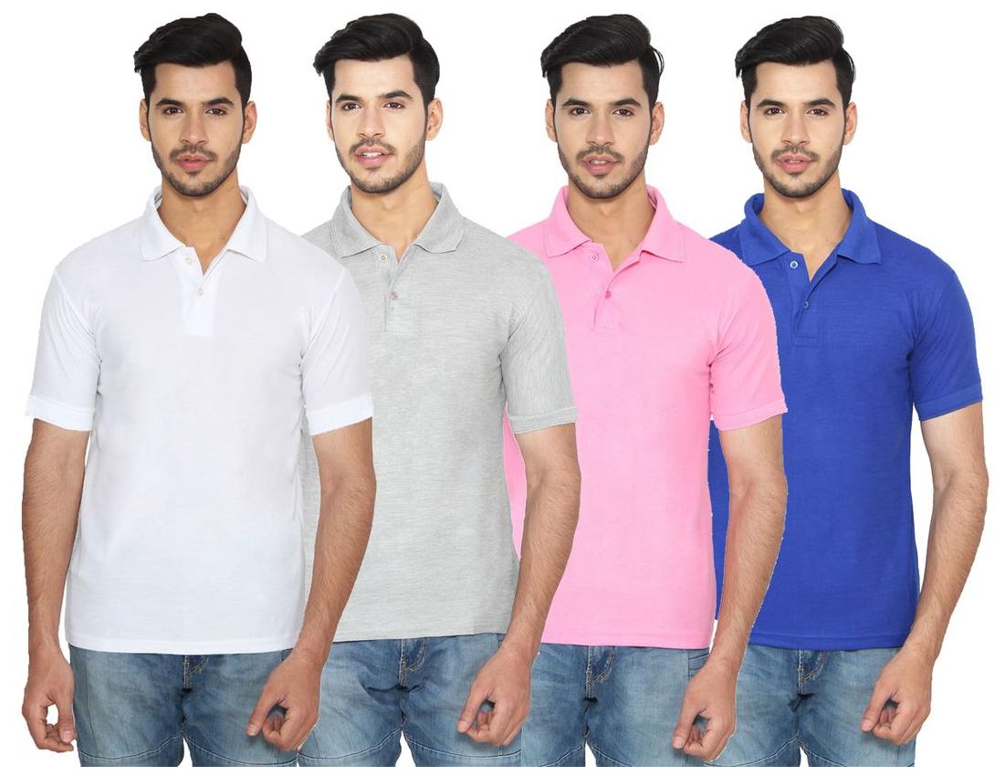 

Ansh Fashion Wear Men Multi Regular fit Cotton Polo collar T-Shirt - Pack Of 4