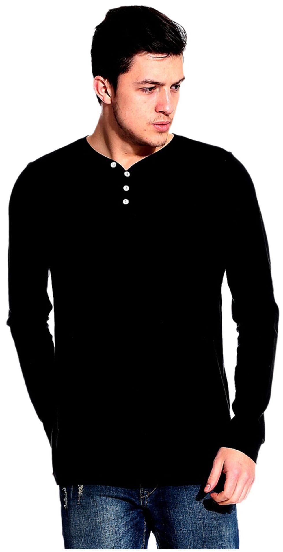 

Ansh Fashion Wear Men Black Regular fit Cotton Henley neck T-Shirt - Pack Of 1