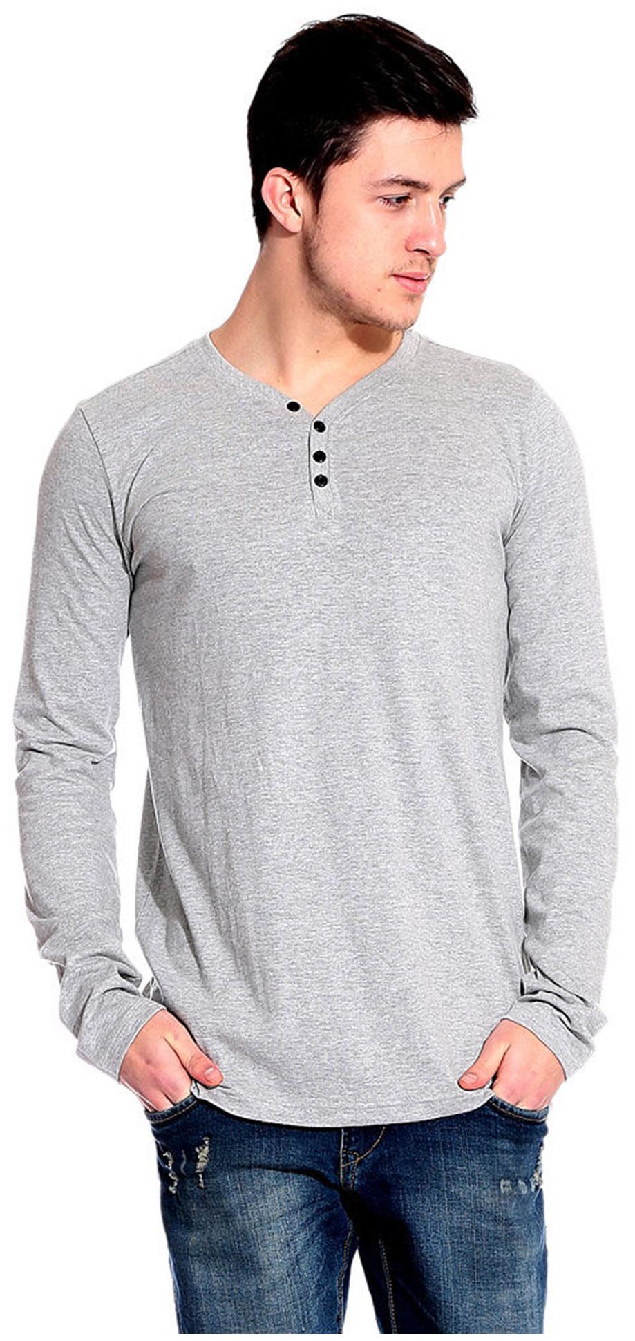 

Ansh Fashion Wear Men Grey Regular fit Cotton Henley neck T-Shirt - Pack Of 1