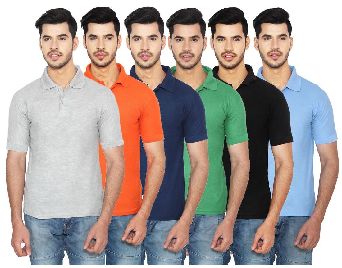 

Ansh Fashion Wear Men Multi Regular fit Cotton Polo collar T-Shirt - Pack Of 6