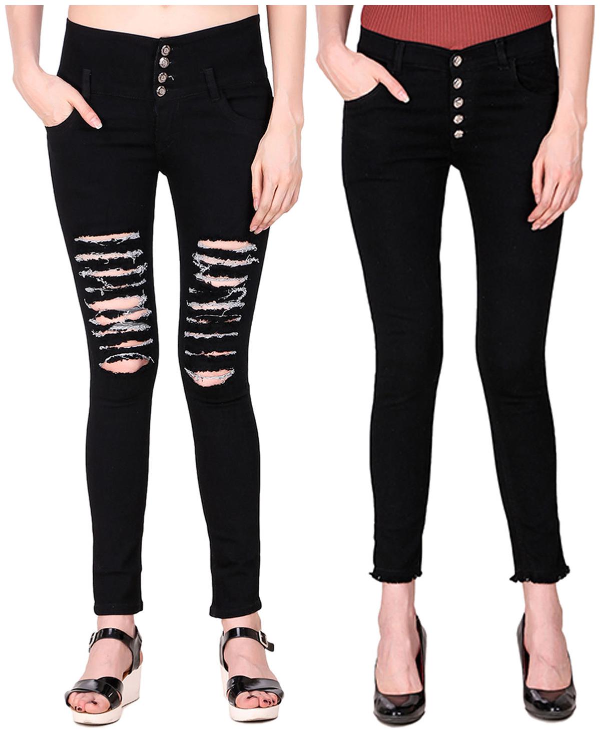 

Ansh Fashion Wear Women Black Straight fit Jeans