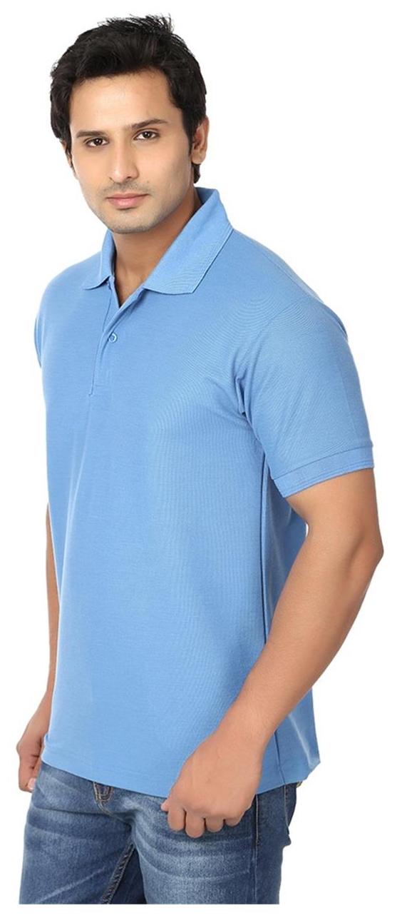 

Ansh Fashion Wear Men Blue Regular fit Polyester Polo collar T-Shirt - Pack Of 1
