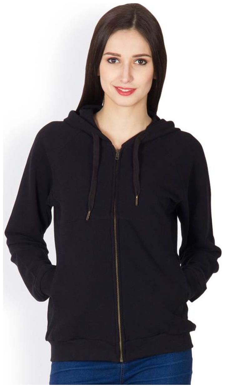 

Ansh Fashion Wear Women Solid Sweatshirt - Black