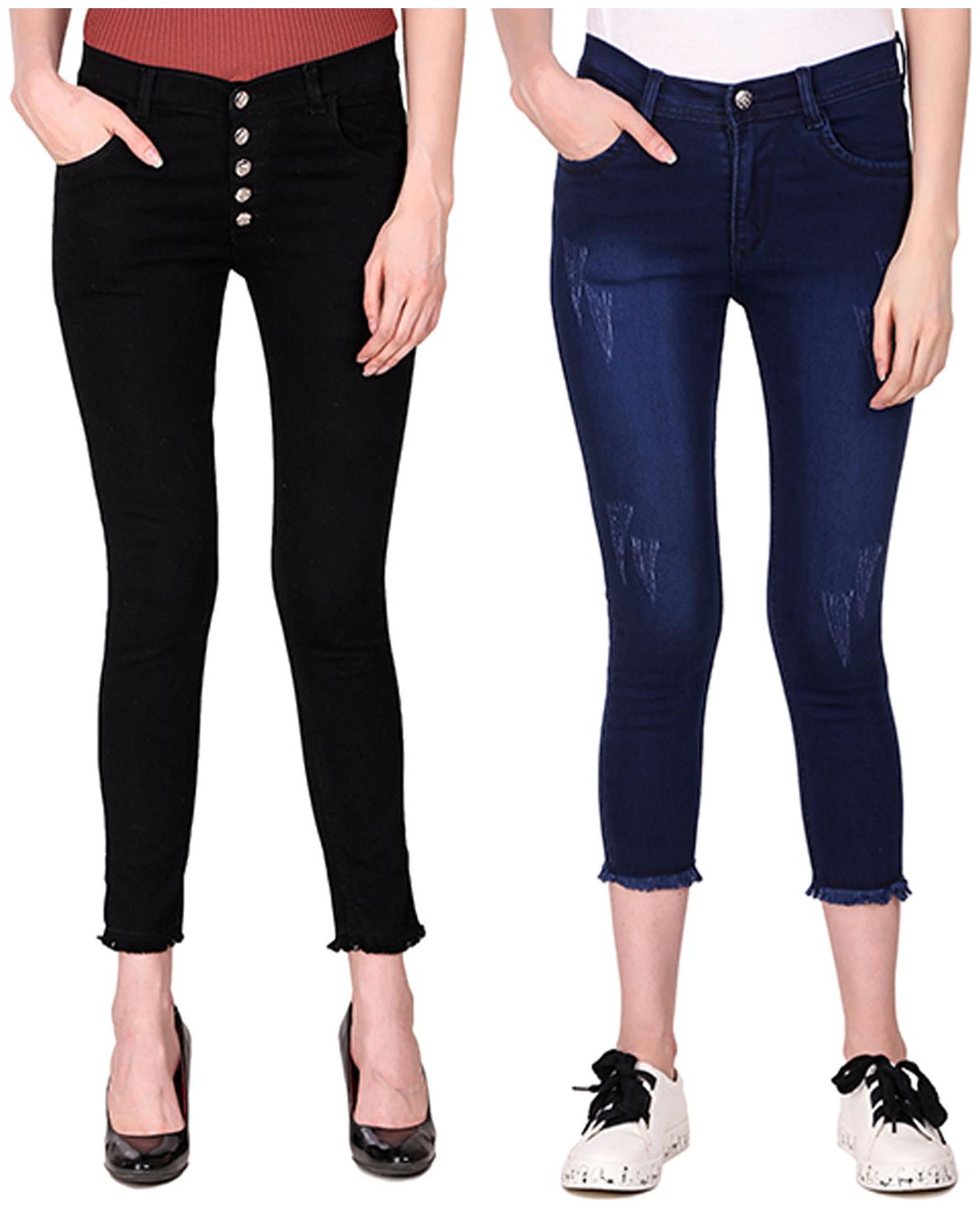 

Ansh Fashion Wear Women Black Blue Straight fit Jeans