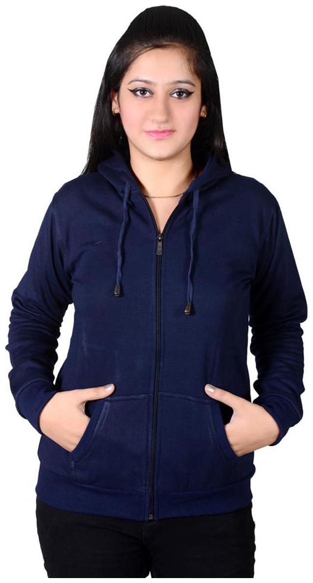 

Ansh Fashion Wear Women Solid Sweatshirt - Blue