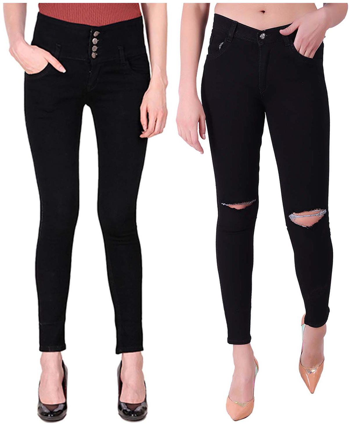

Ansh Fashion Wear Women Black Straight fit Jeans