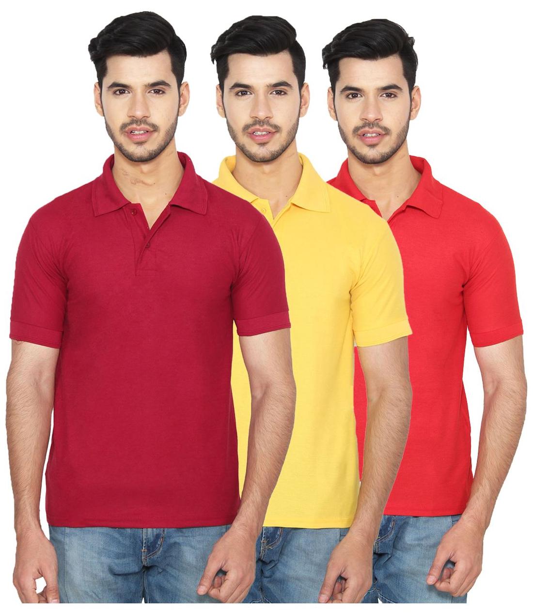 

Ansh Fashion Wear Men Multi Regular fit Cotton Polo collar T-Shirt - Pack Of 1