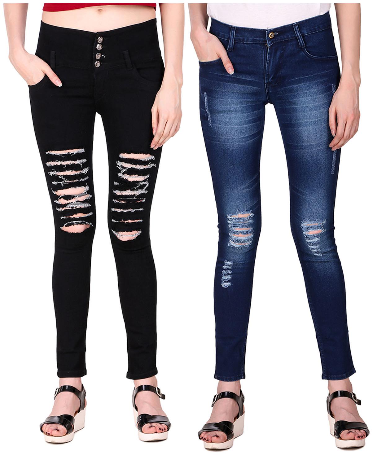 

Ansh Fashion Wear Women Black Blue Straight fit Jeans