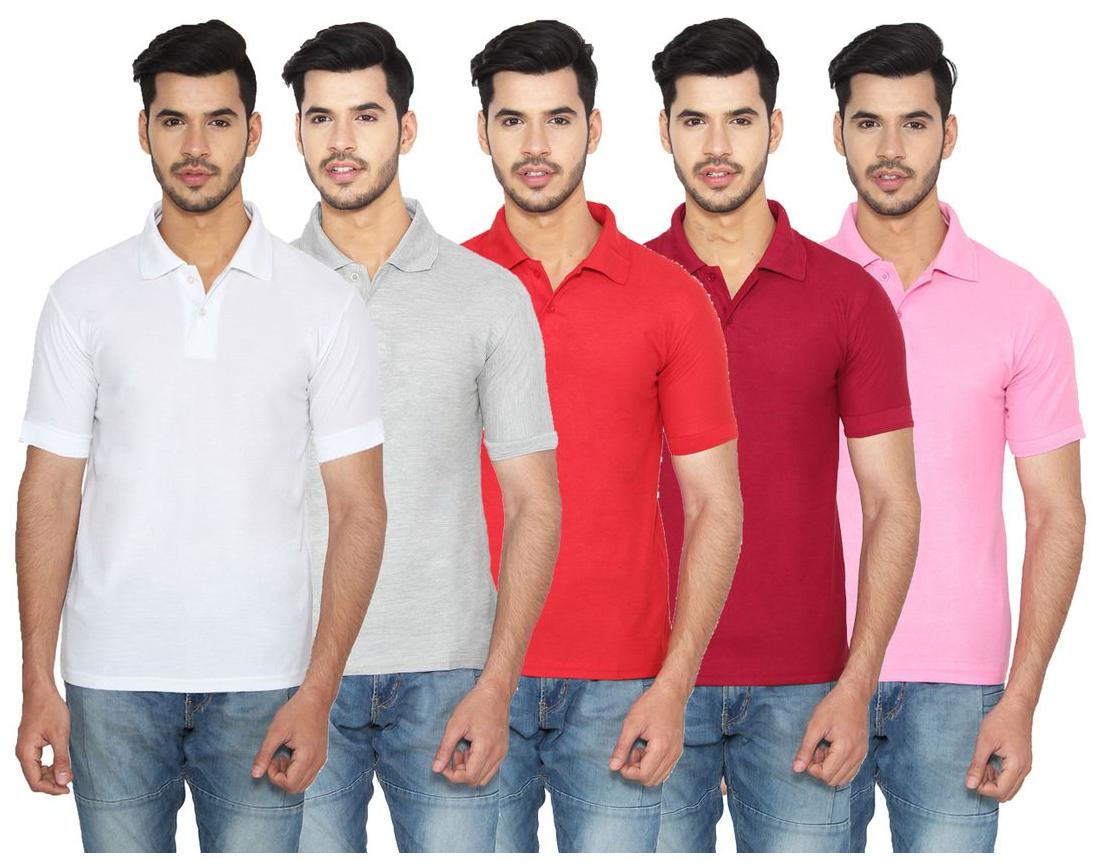 

Ansh Fashion Wear Men Multi Regular fit Cotton Polo collar T-Shirt - Pack Of 1