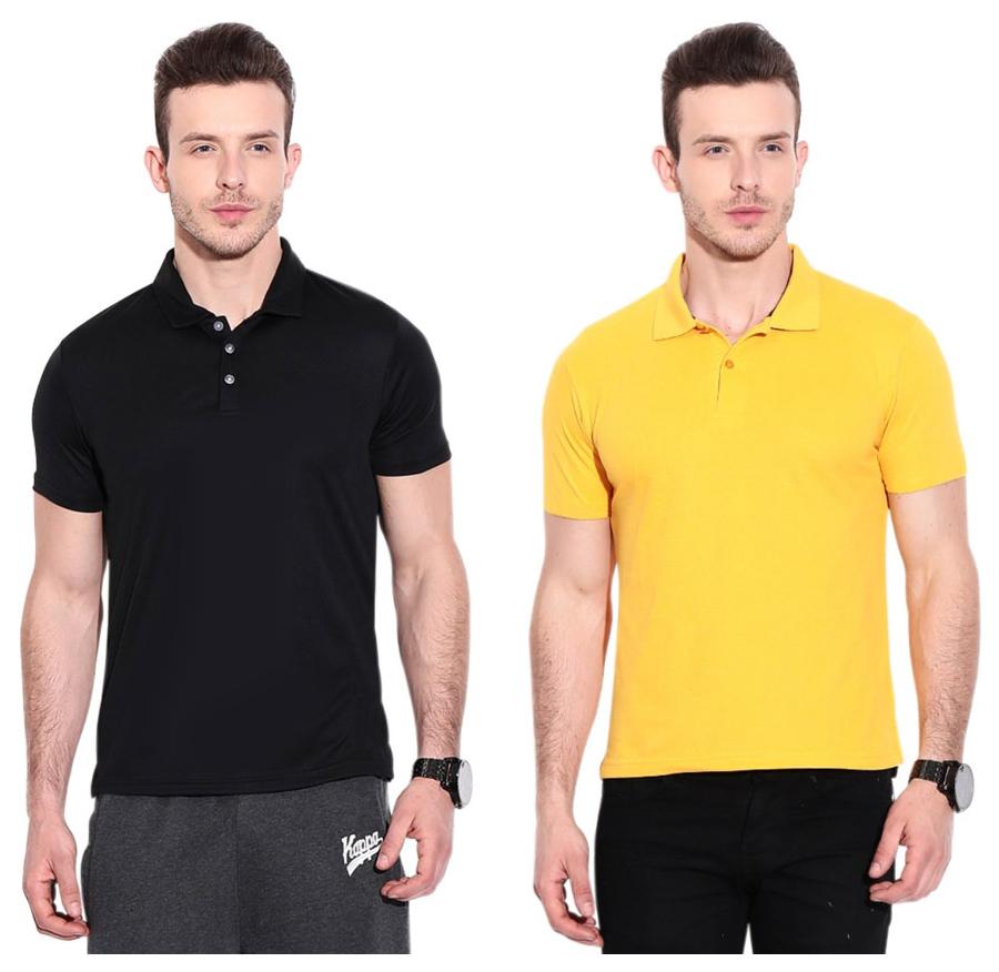 

Ansh Fashion Wear Men Multi Regular fit Cotton Polo collar T-Shirt - Pack Of 2