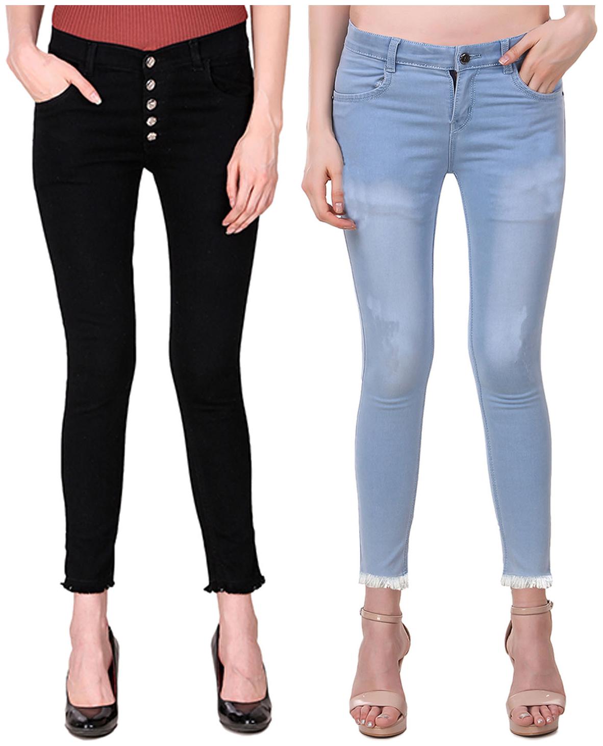 

Ansh Fashion Wear Women Black Blue Straight fit Jeans