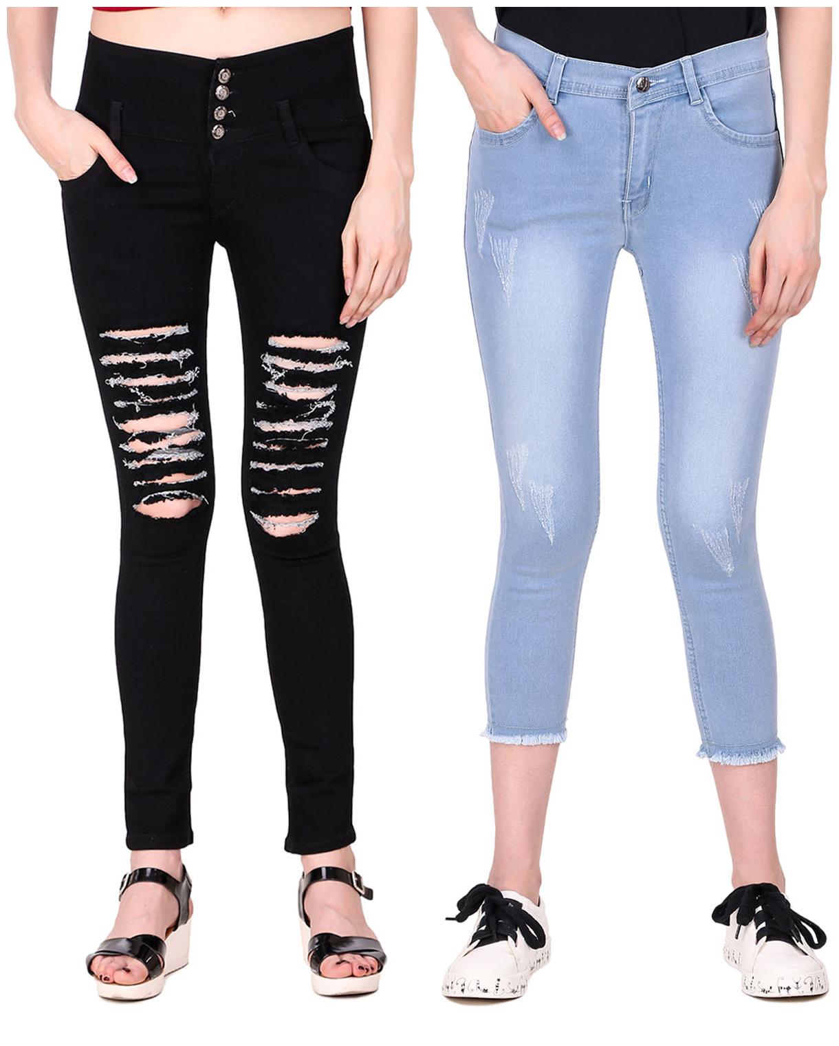 

Ansh Fashion Wear Women Black Blue Straight fit Jeans