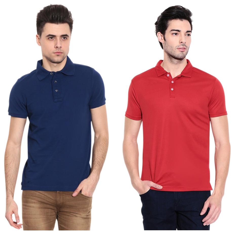 

Ansh Fashion Wear Men Multi Regular fit Cotton Polo collar T-Shirt - Pack Of 2