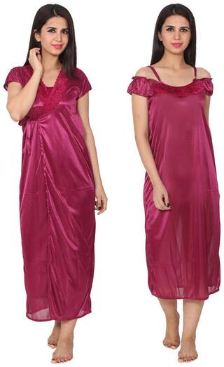 Ansh Fashion Wear Satin Nighty & Night Gowns