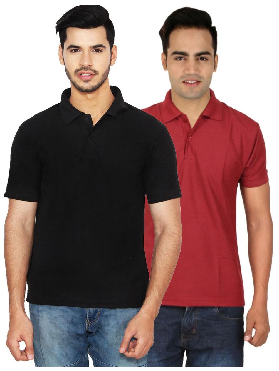 

Ansh Fashion Wear Men Black Loose fit Cotton Polo collar T-Shirt - Pack Of 1