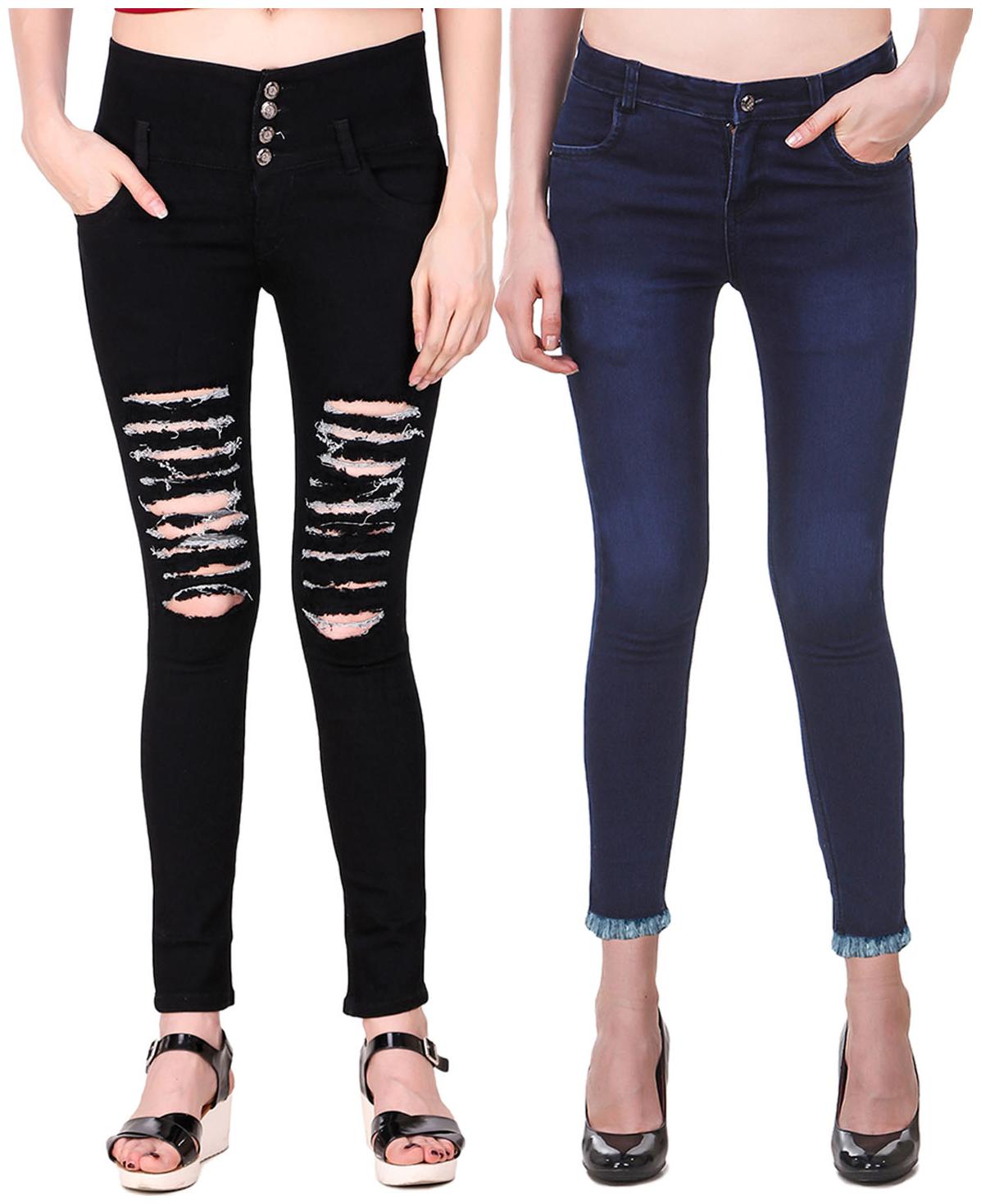 

Ansh Fashion Wear Women Black Blue Straight fit Jeans