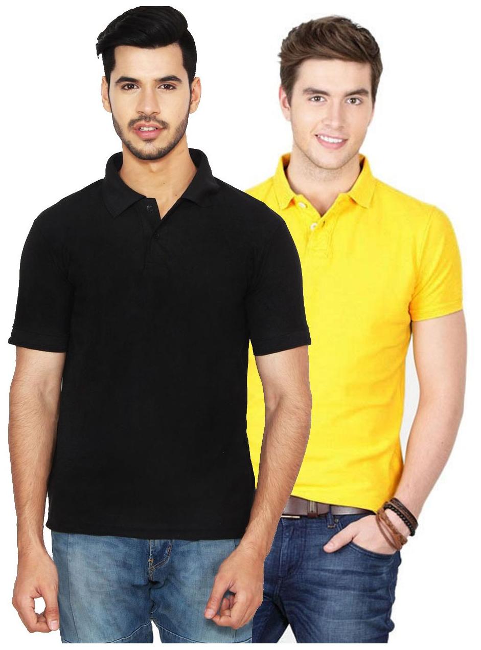 

Ansh Fashion Wear Men Black Loose fit Cotton Polo collar T-Shirt - Pack Of 1