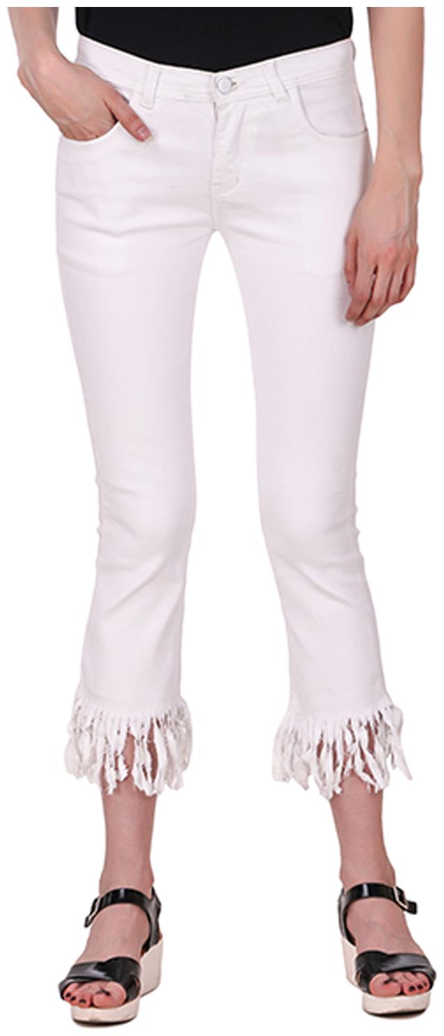 

Ansh Fashion Wear Women White Straight fit Jeans