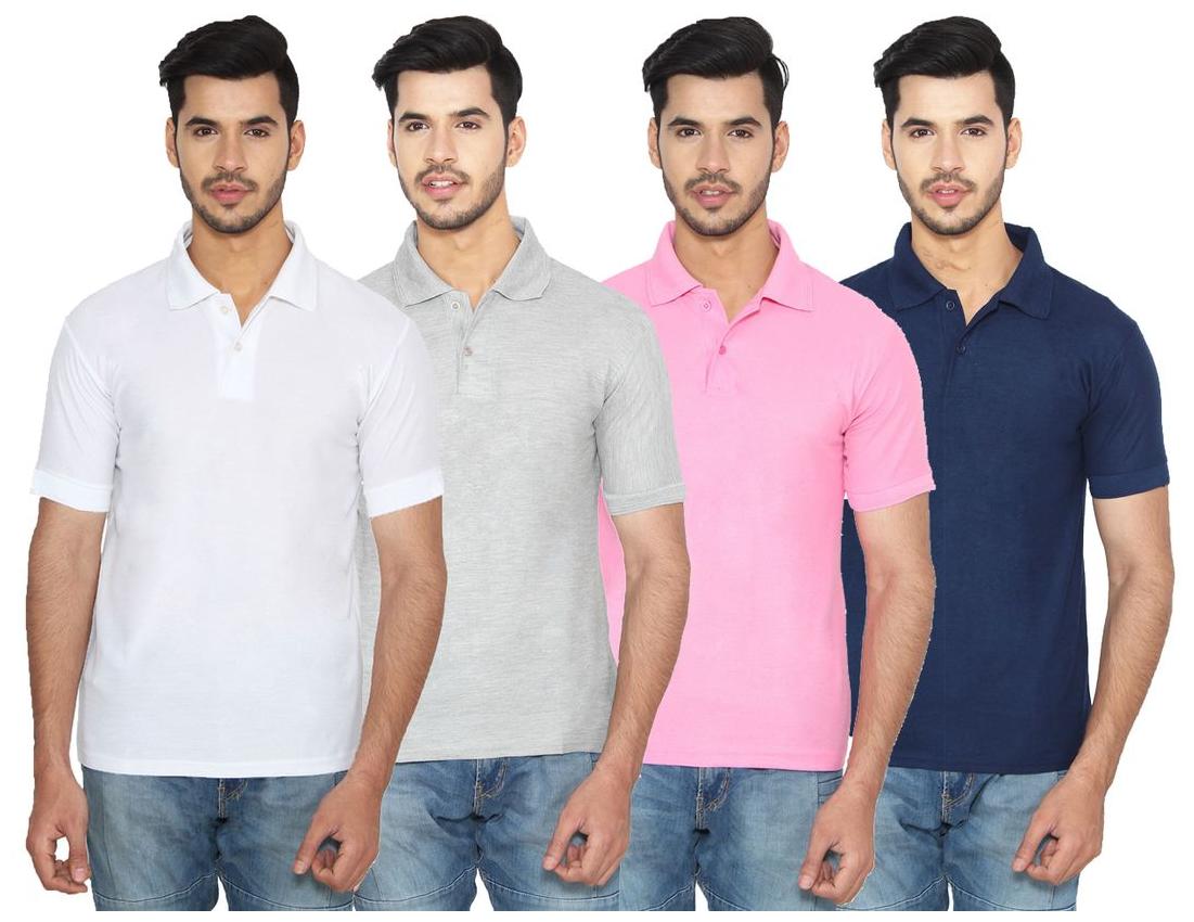 

Ansh Fashion Wear Men Multi Regular fit Cotton Polo collar T-Shirt - Pack Of 4