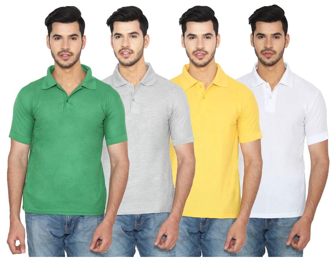 

Ansh Fashion Wear Men Multi Regular fit Cotton Polo collar T-Shirt - Pack Of 1