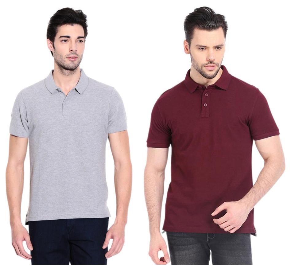 

Ansh Fashion Wear Men Grey Regular fit Cotton Polo collar T-Shirt - Pack Of 1