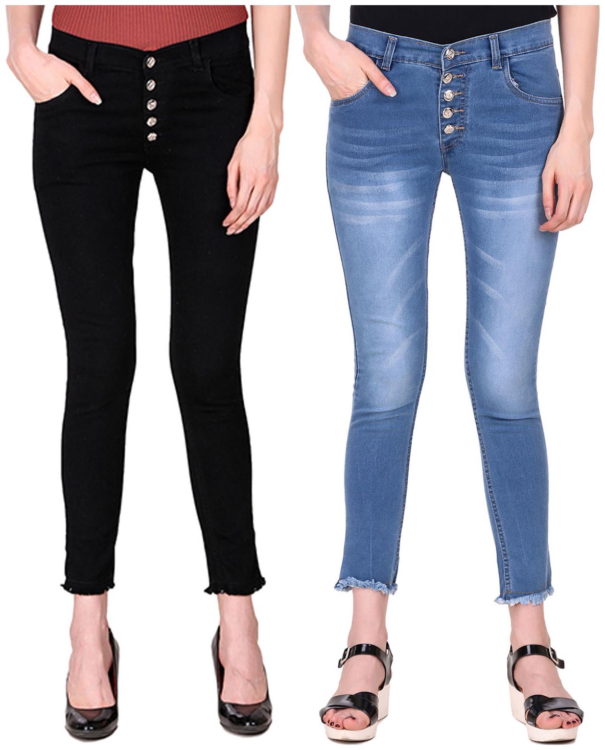 

Ansh Fashion Wear Women Black Blue Straight fit Jeans