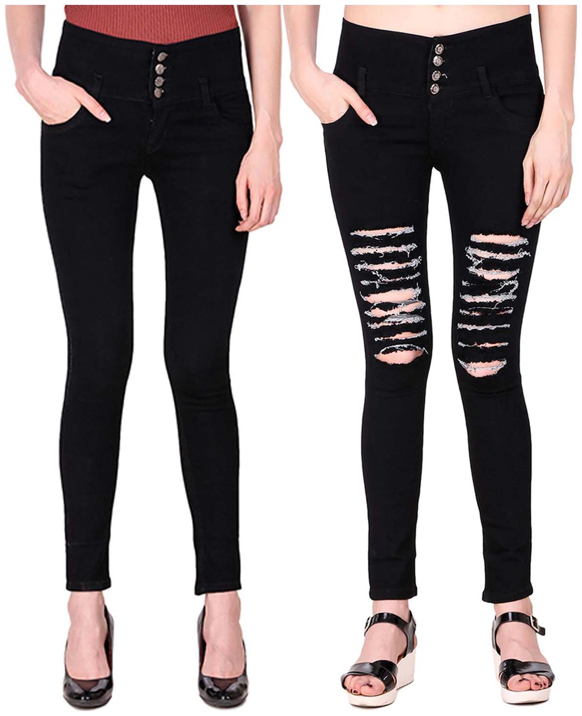 

Ansh Fashion Wear Women Black Straight fit Jeans