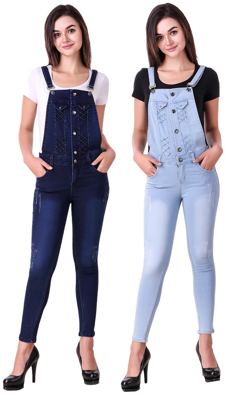 

Ansh Fashion Wear Solid Dungaree - Blue