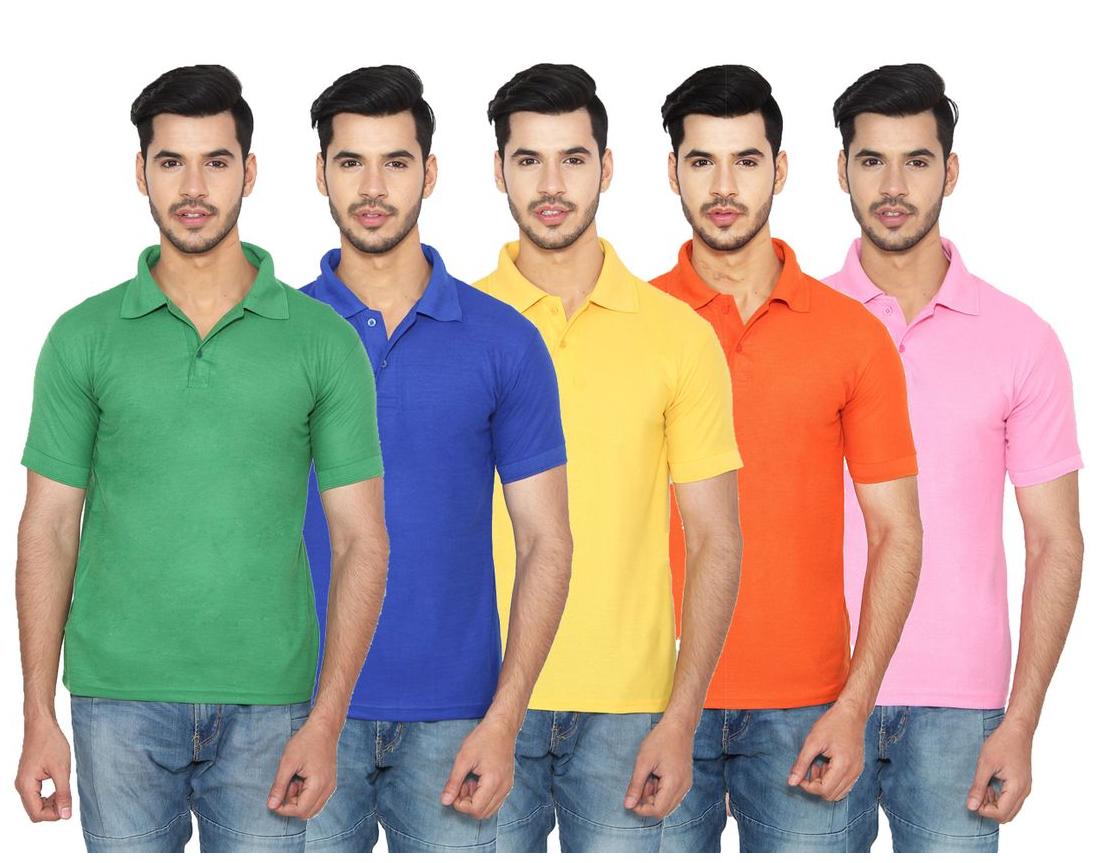 

Ansh Fashion Wear Men Multi Regular fit Cotton Polo collar T-Shirt - Pack Of 1