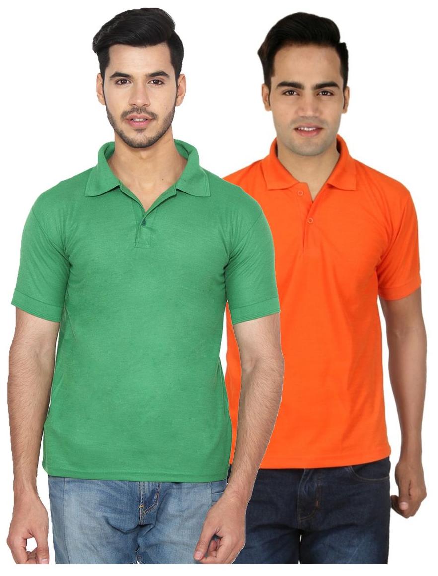 

Ansh Fashion Wear Men Green Regular fit Cotton Polo collar T-Shirt - Pack Of 2