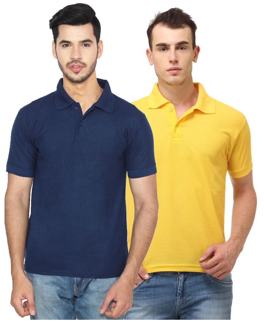 

Ansh Fashion Wear Men Multi Regular fit Cotton Polo collar T-Shirt - Pack Of 2
